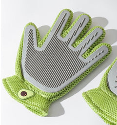2-in-1 Pet Grooming Gloves For Cats And Dogs