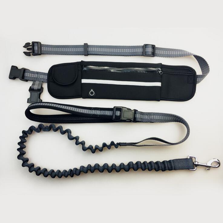 Hands-Free Running  Dog Leash with Waist Storage