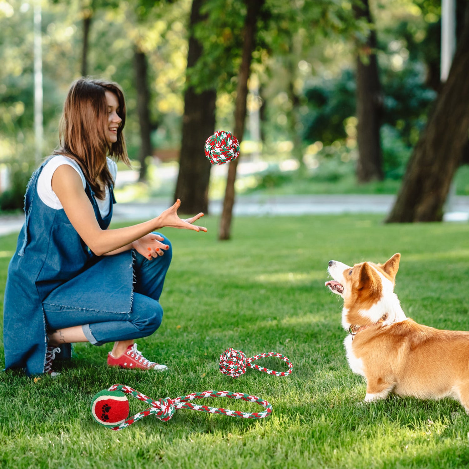 Set Of 5 Dog Rope Chew Toys