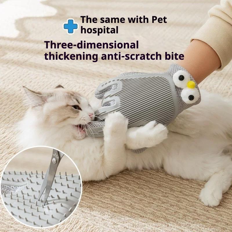 2-in-1 Pet Grooming Gloves For Cats And Dogs