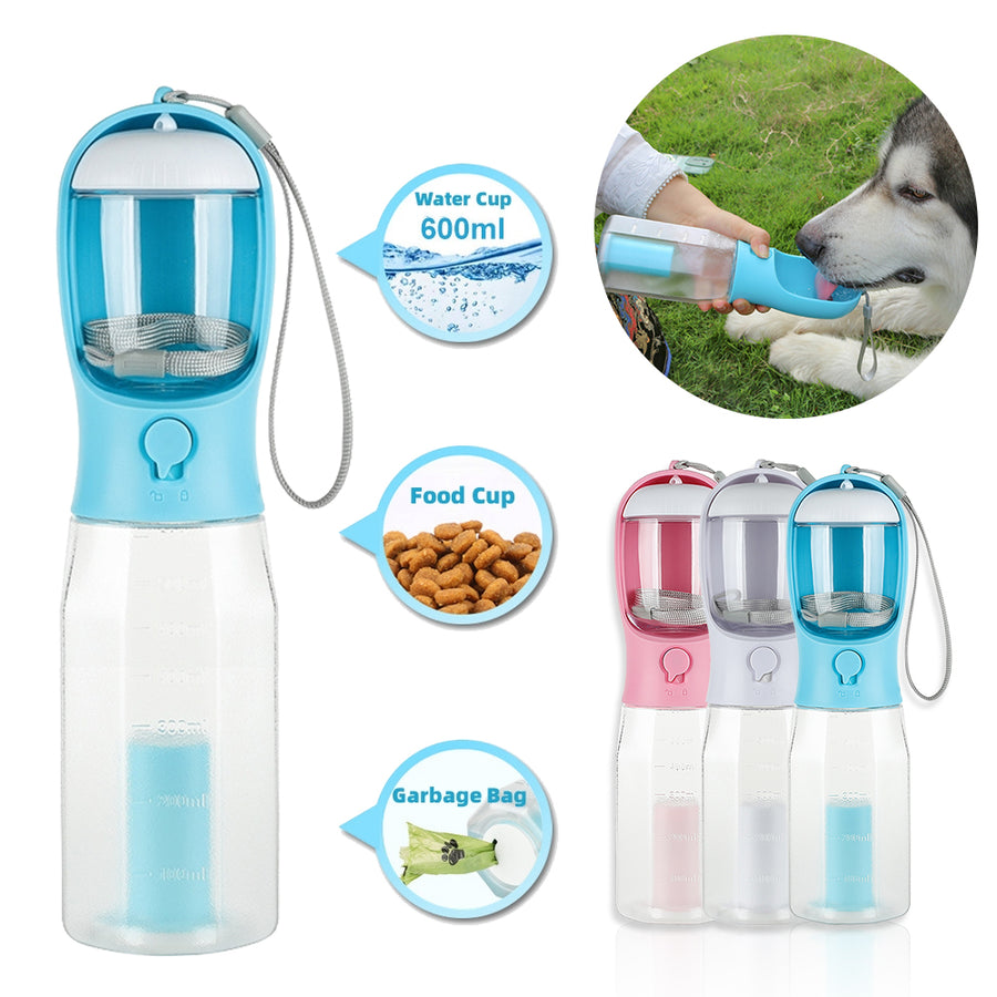 3-in-1 Portable Food & Water Travel Bottle