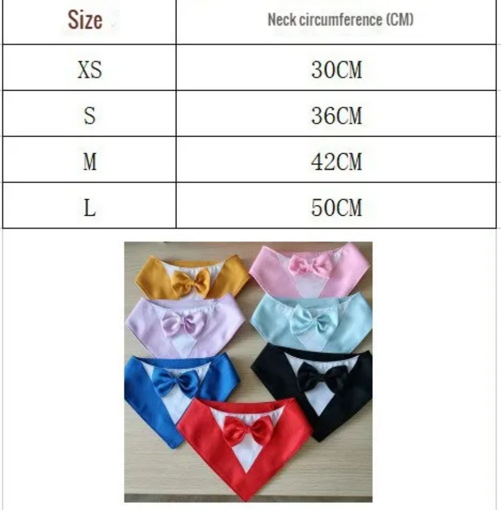 Pet Triangle Bib Bow