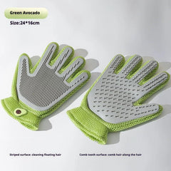 2-in-1 Pet Grooming Gloves For Cats And Dogs
