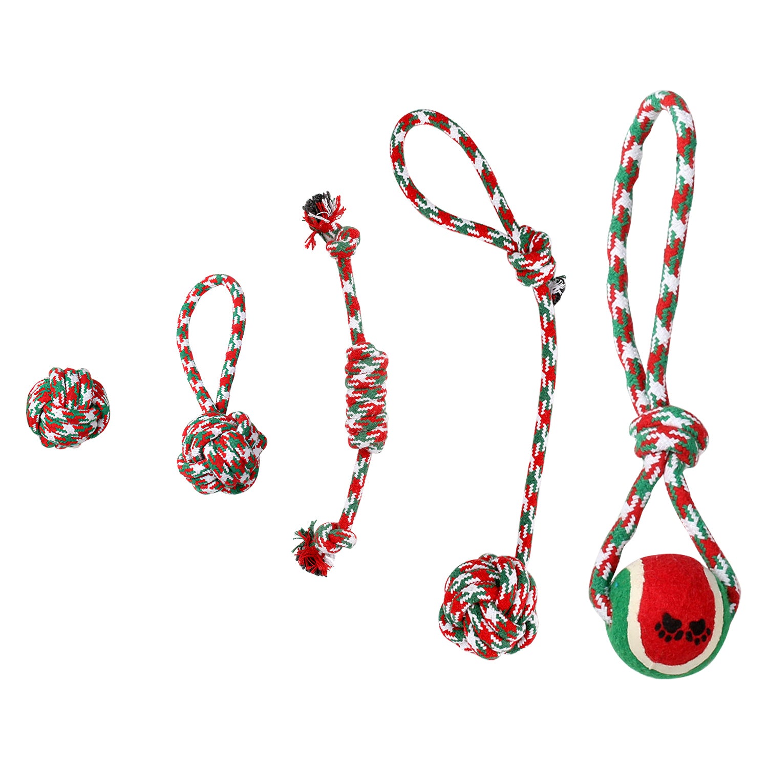 Set Of 5 Dog Rope Chew Toys