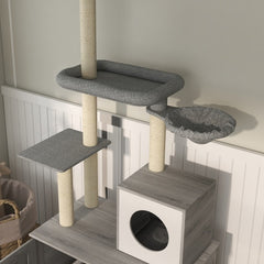 2 In 1 Cat Tree With Litter Box Enclosure 2 In 1